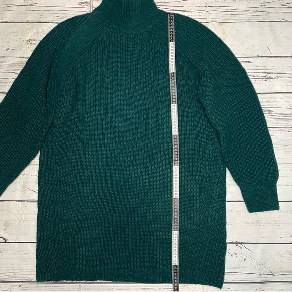 Woolen Bloom Women's Turtleneck Sweater Dress Mini Button Knit Sweaters - Picture 11 of 13